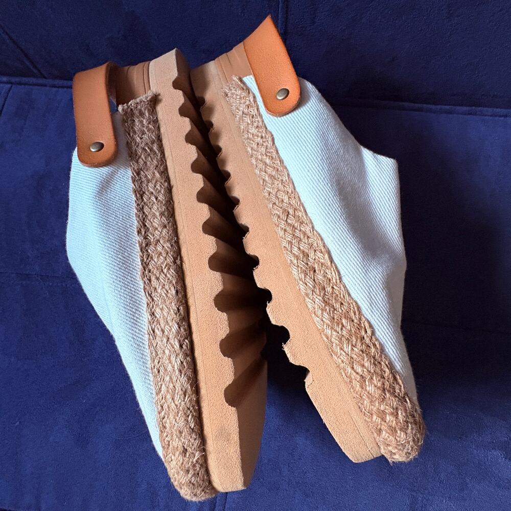 Reef Cushion Sage Slingback Espadrille Clogs 
white canvas adjustable strap 8 - Picture 8 of 12